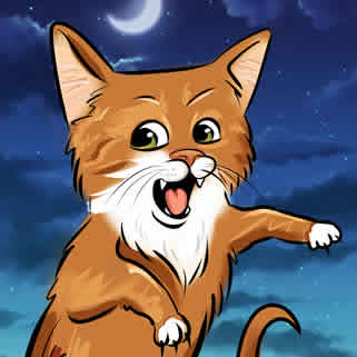 A cat caricature